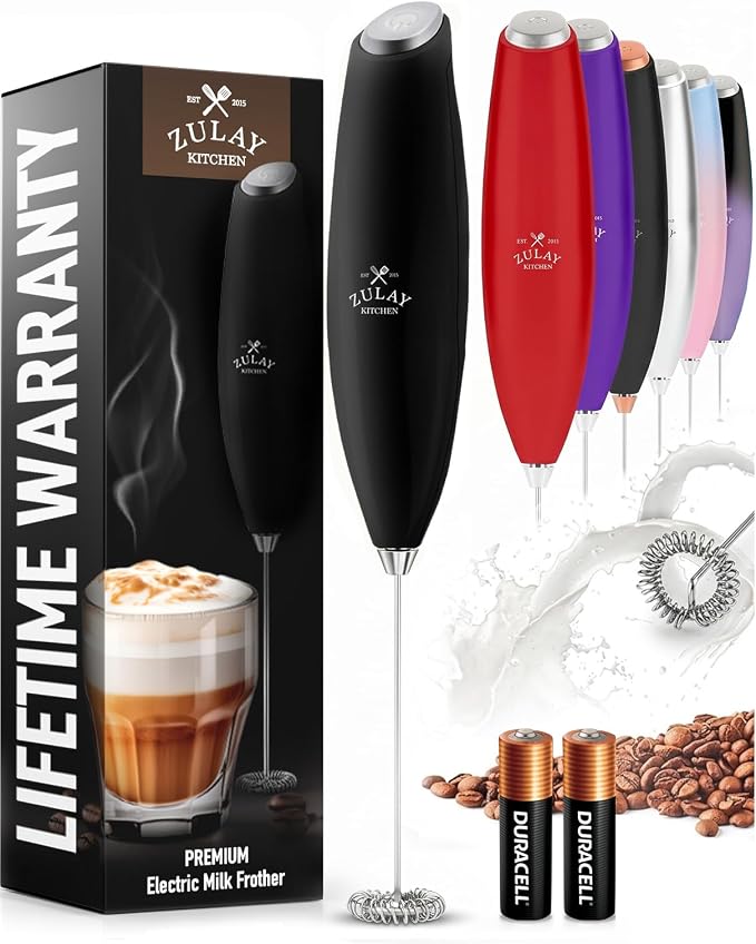 Zulay Kitchen Handheld Milk Frother